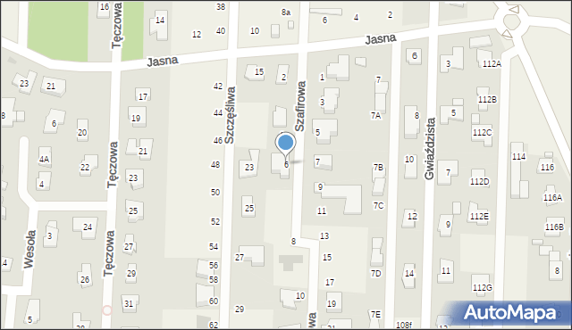 Chotomów, Szafirowa, 6, mapa Chotomów