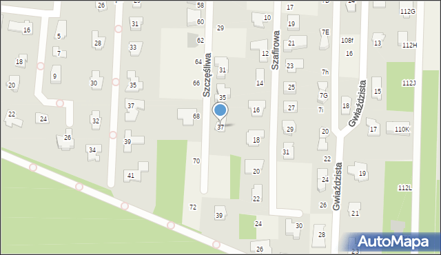 Chotomów, Szczęśliwa, 37, mapa Chotomów