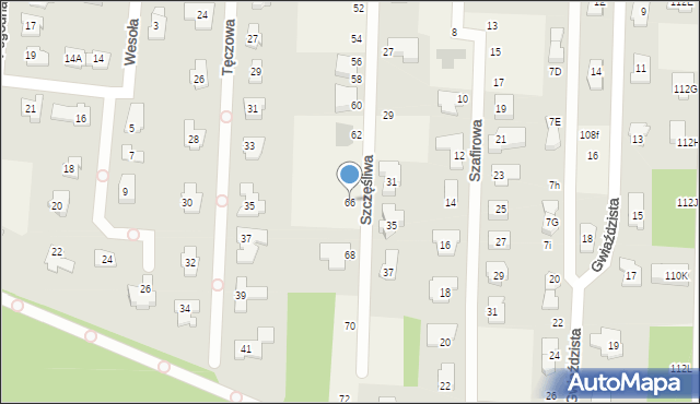 Chotomów, Szczęśliwa, 66, mapa Chotomów