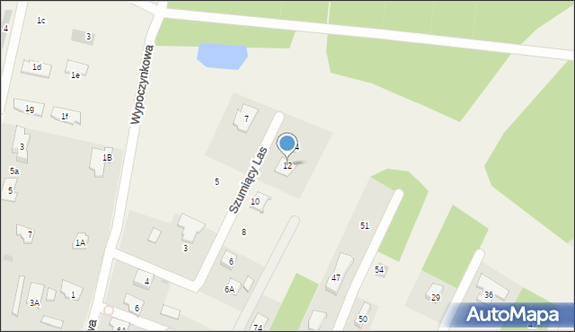 Chotomów, Szumiący Las, 12, mapa Chotomów