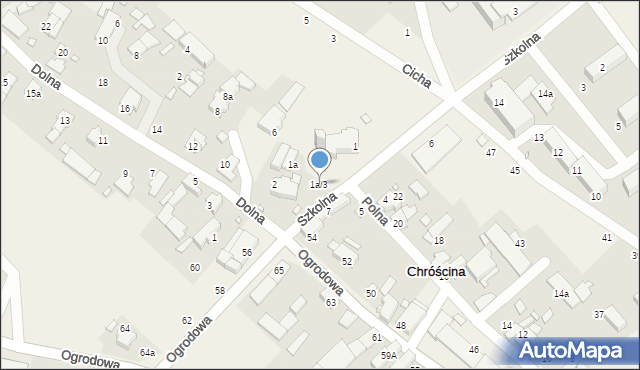 Chróścina, Szkolna, 1a/3, mapa Chróścina