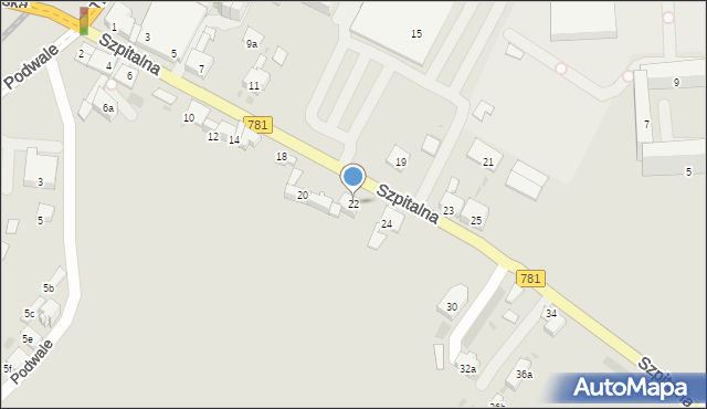 Chrzanów, Szpitalna, 22, mapa Chrzanów