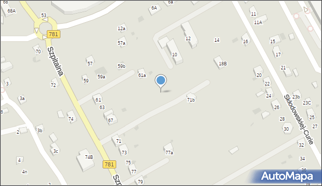 Chrzanów, Szpitalna, 67b, mapa Chrzanów