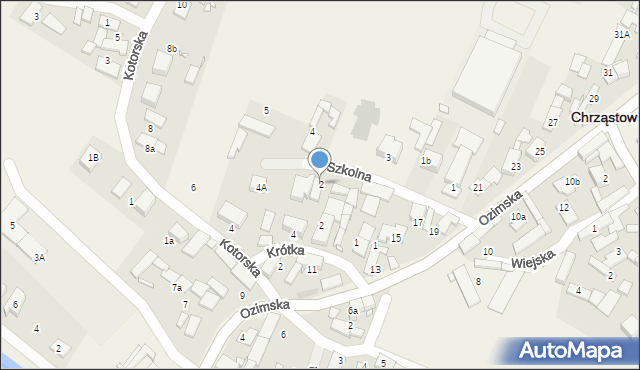 Chrząstowice, Szkolna, 2, mapa Chrząstowice