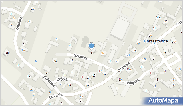 Chrząstowice, Szkolna, 3, mapa Chrząstowice