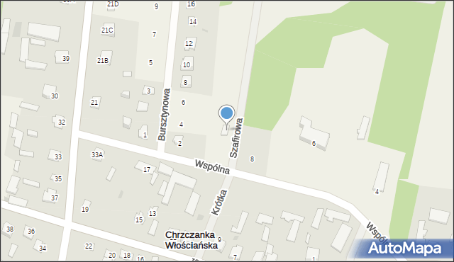 Chrzczanka Włościańska, Szafirowa, 1, mapa Chrzczanka Włościańska