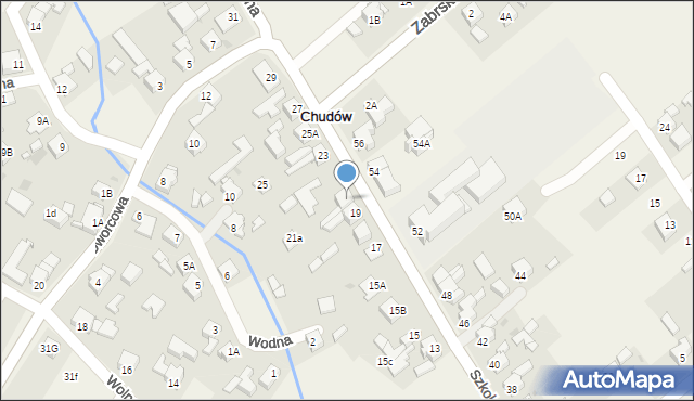 Chudów, Szkolna, 21, mapa Chudów