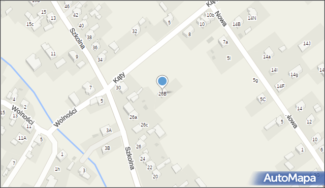 Chudów, Szkolna, 26B, mapa Chudów