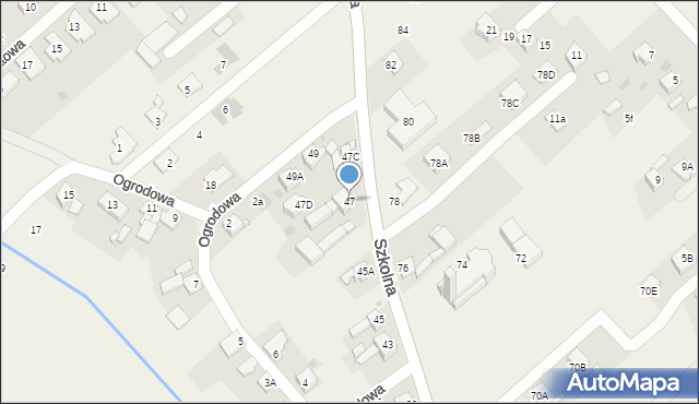 Chudów, Szkolna, 47, mapa Chudów