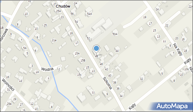 Chudów, Szkolna, 48, mapa Chudów