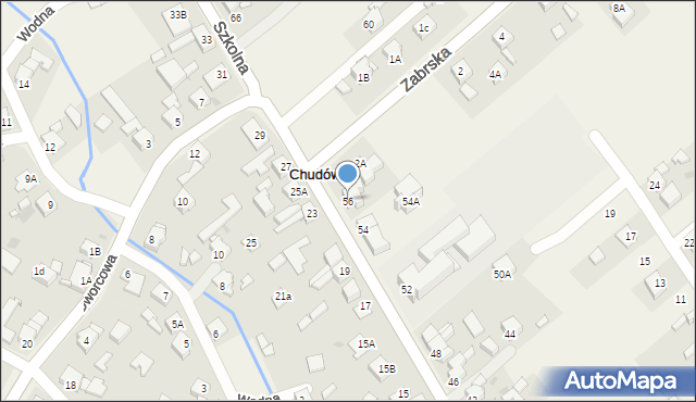 Chudów, Szkolna, 56, mapa Chudów