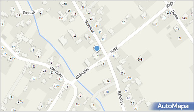 Chudów, Szkolna, 7, mapa Chudów