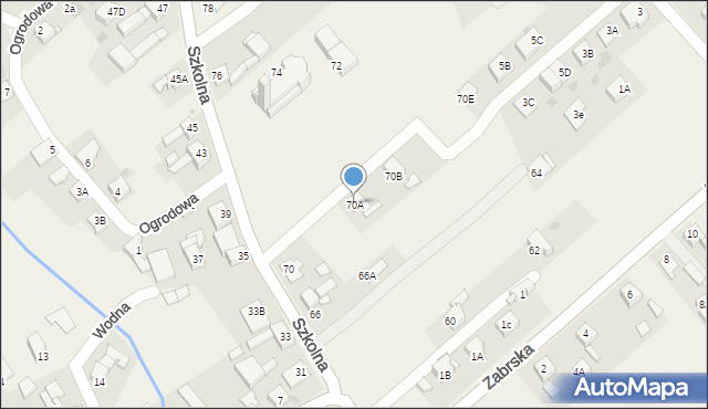 Chudów, Szkolna, 70A, mapa Chudów