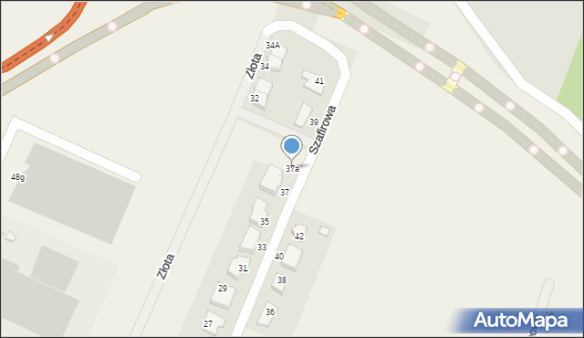 Chwaszczyno, Szafirowa, 37a, mapa Chwaszczyno