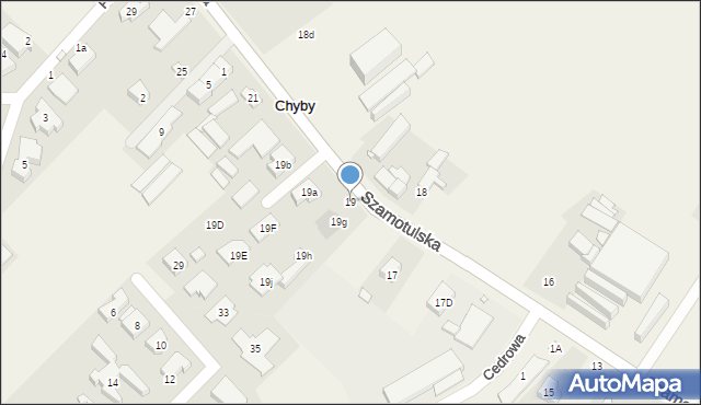 Chyby, Szamotulska, 19, mapa Chyby