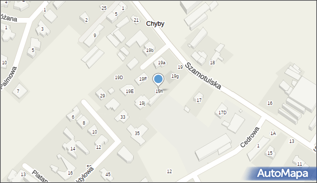 Chyby, Szamotulska, 19h, mapa Chyby