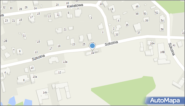 Chyby, Szkolna, 14, mapa Chyby