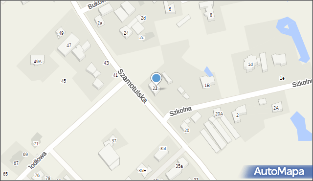 Chyby, Szkolna, 1A, mapa Chyby