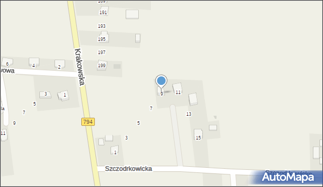 Cianowice, Szczodrkowicka, 9, mapa Cianowice