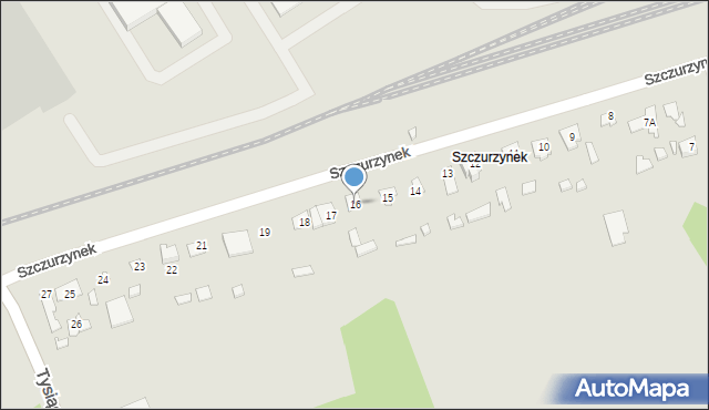 Ciechanów, Szczurzynek, 16, mapa Ciechanów