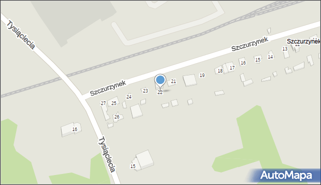 Ciechanów, Szczurzynek, 22, mapa Ciechanów