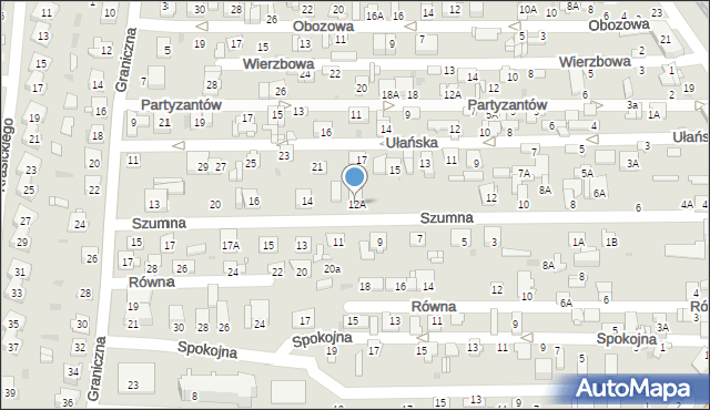 Ciechanów, Szumna, 12A, mapa Ciechanów