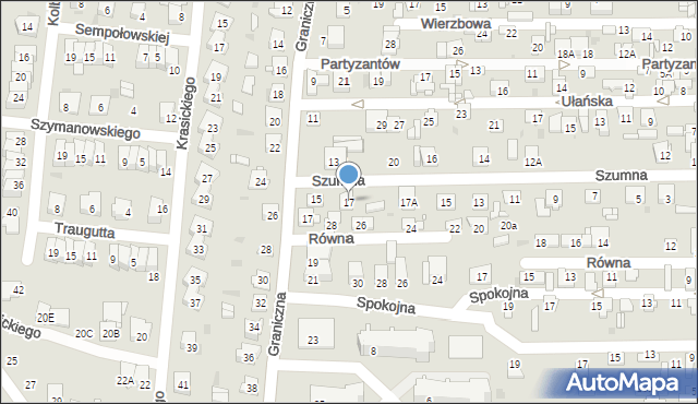 Ciechanów, Szumna, 17, mapa Ciechanów