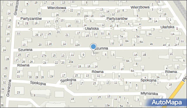 Ciechanów, Szumna, 7, mapa Ciechanów