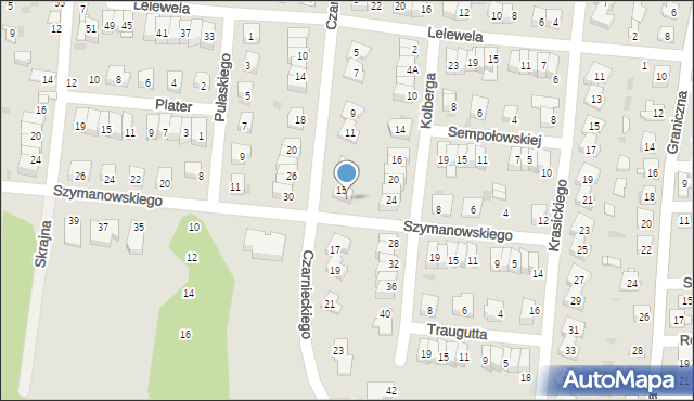 Ciechanów, Szymanowskiego Karola, 12, mapa Ciechanów