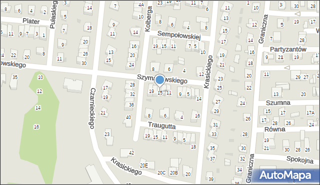 Ciechanów, Szymanowskiego Karola, 15, mapa Ciechanów
