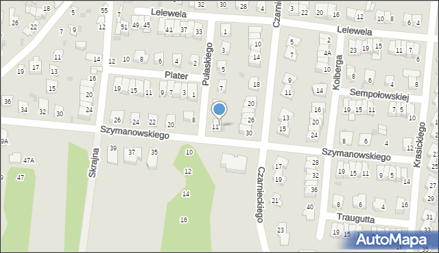 Ciechanów, Szymanowskiego Karola, 16, mapa Ciechanów