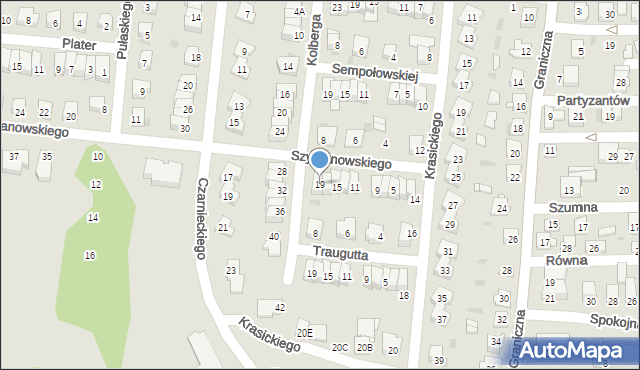 Ciechanów, Szymanowskiego Karola, 19, mapa Ciechanów