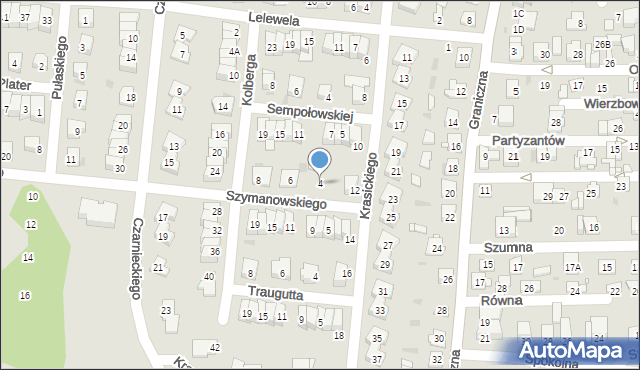 Ciechanów, Szymanowskiego Karola, 4, mapa Ciechanów