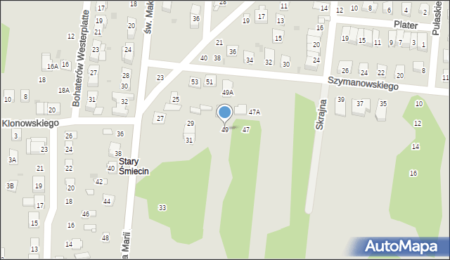 Ciechanów, Szymanowskiego Karola, 49, mapa Ciechanów