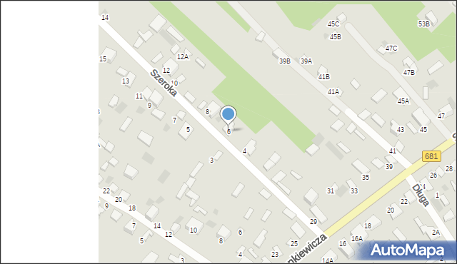 Ciechanowiec, Szeroka, 6, mapa Ciechanowiec