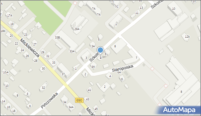 Ciechanowiec, Szkolna, 4, mapa Ciechanowiec