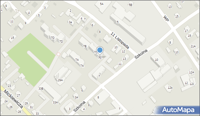 Ciechanowiec, Szkolna, 7C, mapa Ciechanowiec