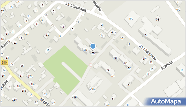 Ciechanowiec, Szkolna, 7D, mapa Ciechanowiec