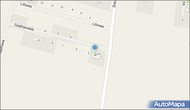Ciechów, Szafranowa, 1a, mapa Ciechów
