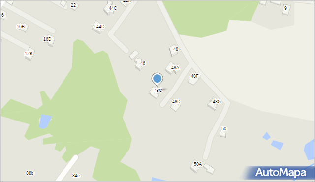 Cieszyn, Szarotka, 48C, mapa Cieszyna