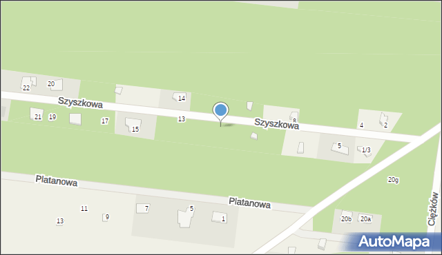 Ciężków, Szyszkowa, 11, mapa Ciężków