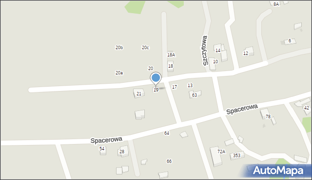 Ciężkowice, Szczytowa, 19, mapa Ciężkowice