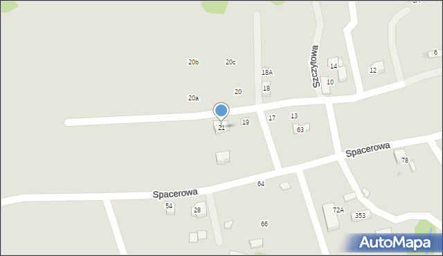 Ciężkowice, Szczytowa, 21, mapa Ciężkowice