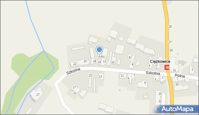 Ciężkowice, Szkolna, 18c, mapa Ciężkowice