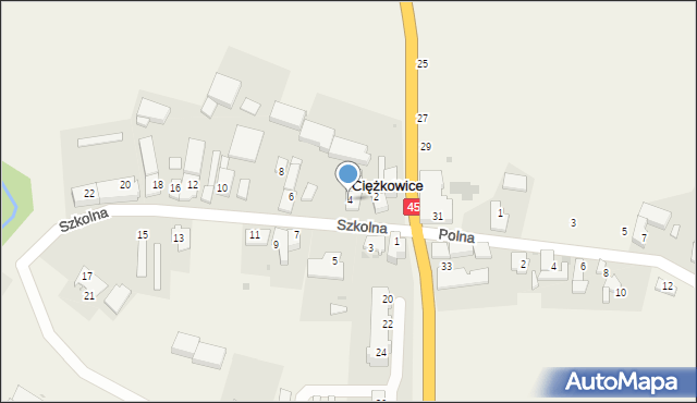 Ciężkowice, Szkolna, 4, mapa Ciężkowice