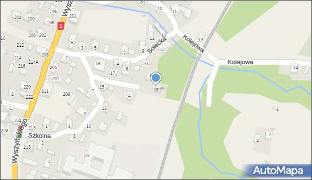 Cisiec, Szkolna, 16, mapa Cisiec