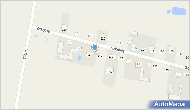 Cyganka, Szkolna, 145, mapa Cyganka
