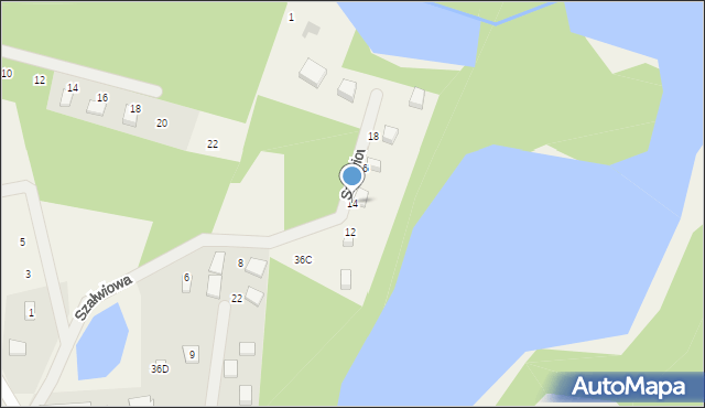 Czapielsk, Szałwiowa, 14, mapa Czapielsk
