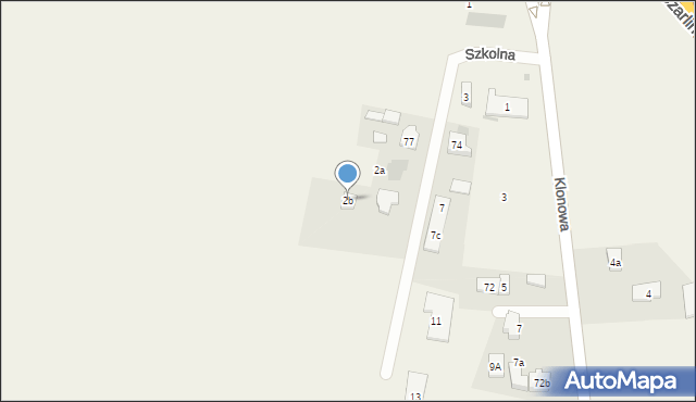 Czarlin, Szkolna, 2b, mapa Czarlin
