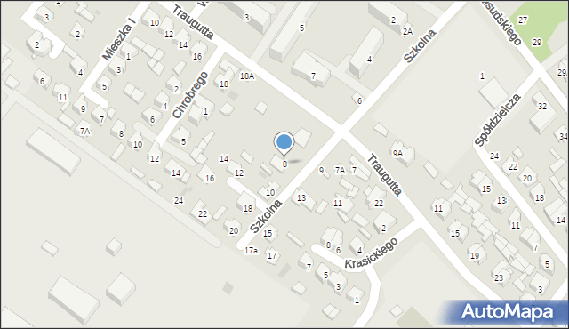 Czarna Białostocka, Szkolna, 8, mapa Czarna Białostocka